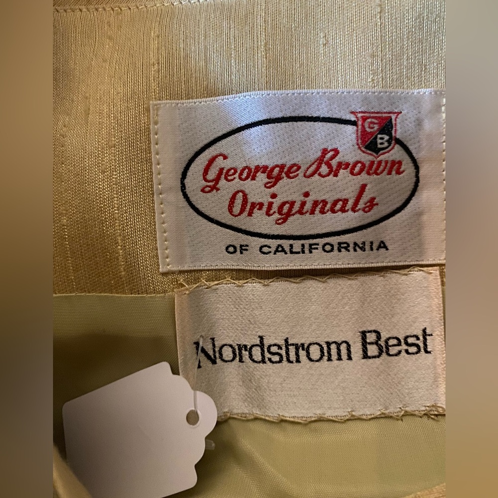 Vintage 1960s Ivory Silk Dress & Coat Set Jackie O Style Nordstrom Designer - Picture 6 of 14